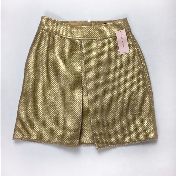 Banana Republic Gold Metallic Skirt - Picture 3 of 5